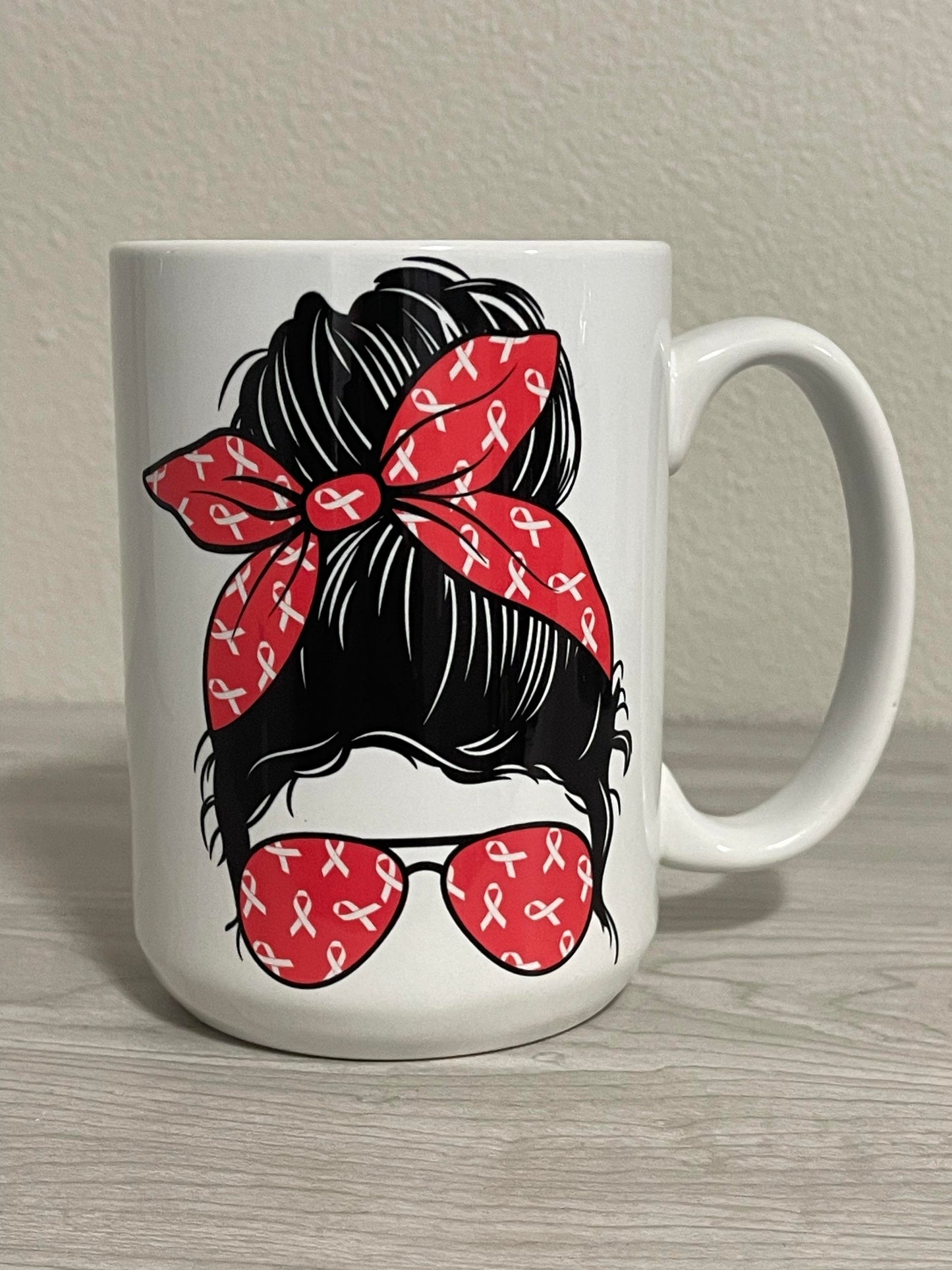 15 oz Hip Cancer Girl Ceramic Mug