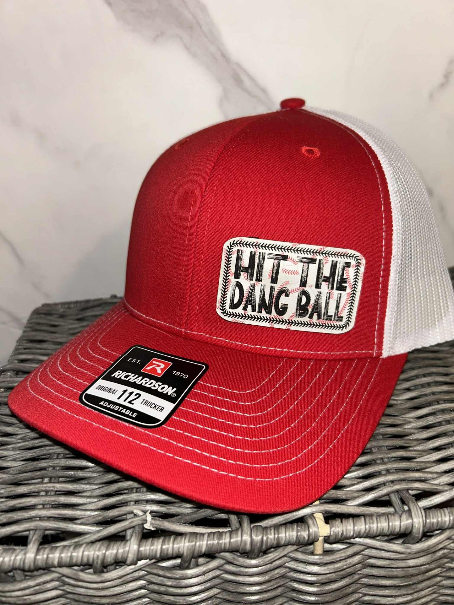 Red/White Adjustable Trucker Hat