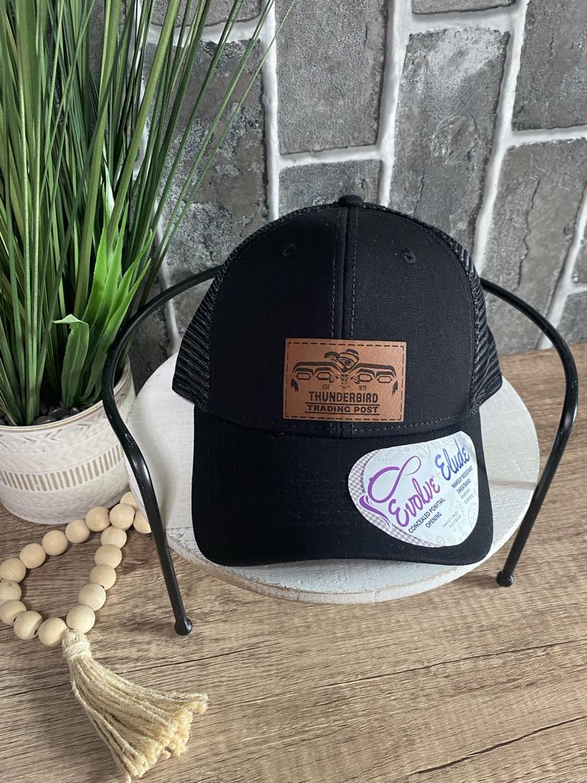 Thunderbird Ponytail Leather Patch Hats