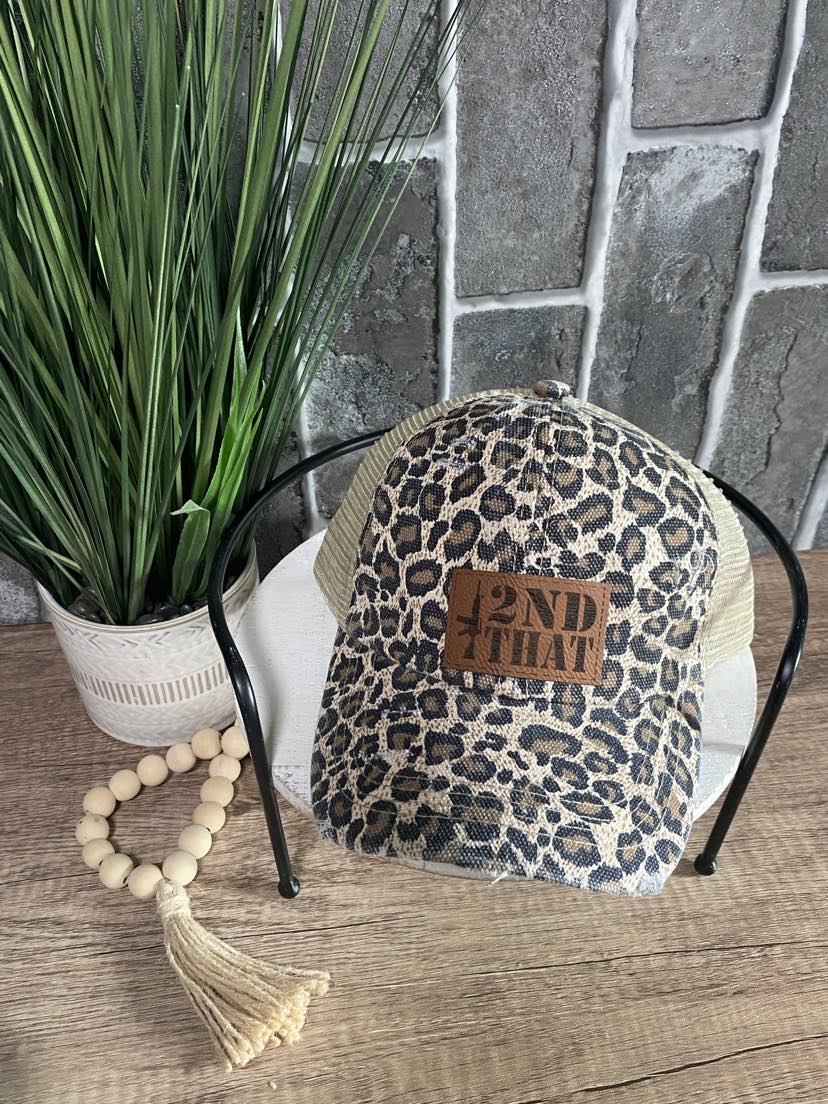 I 2nd That Ponytail Leather Patch Hat