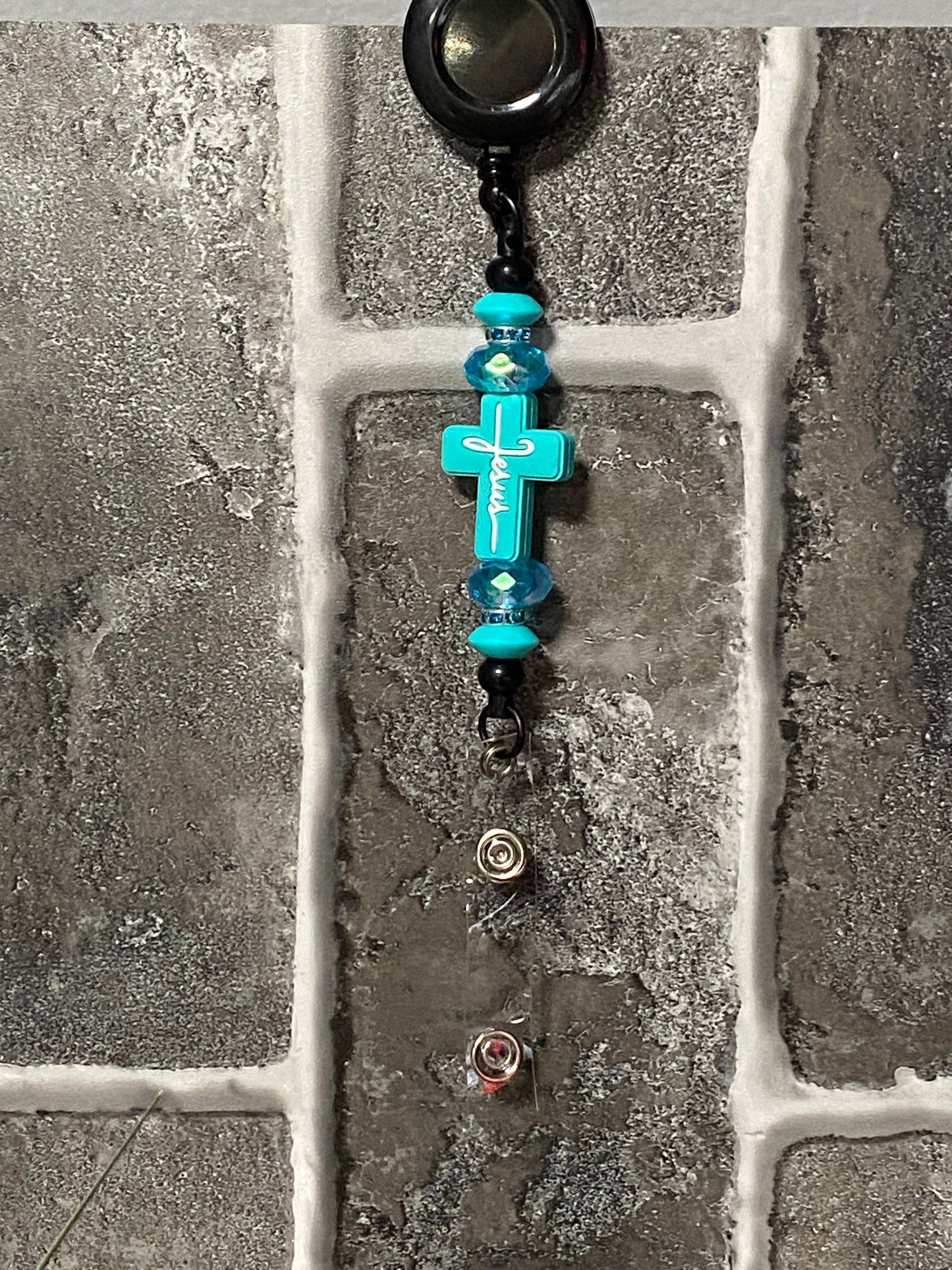 Retractable Beaded Badge Clips