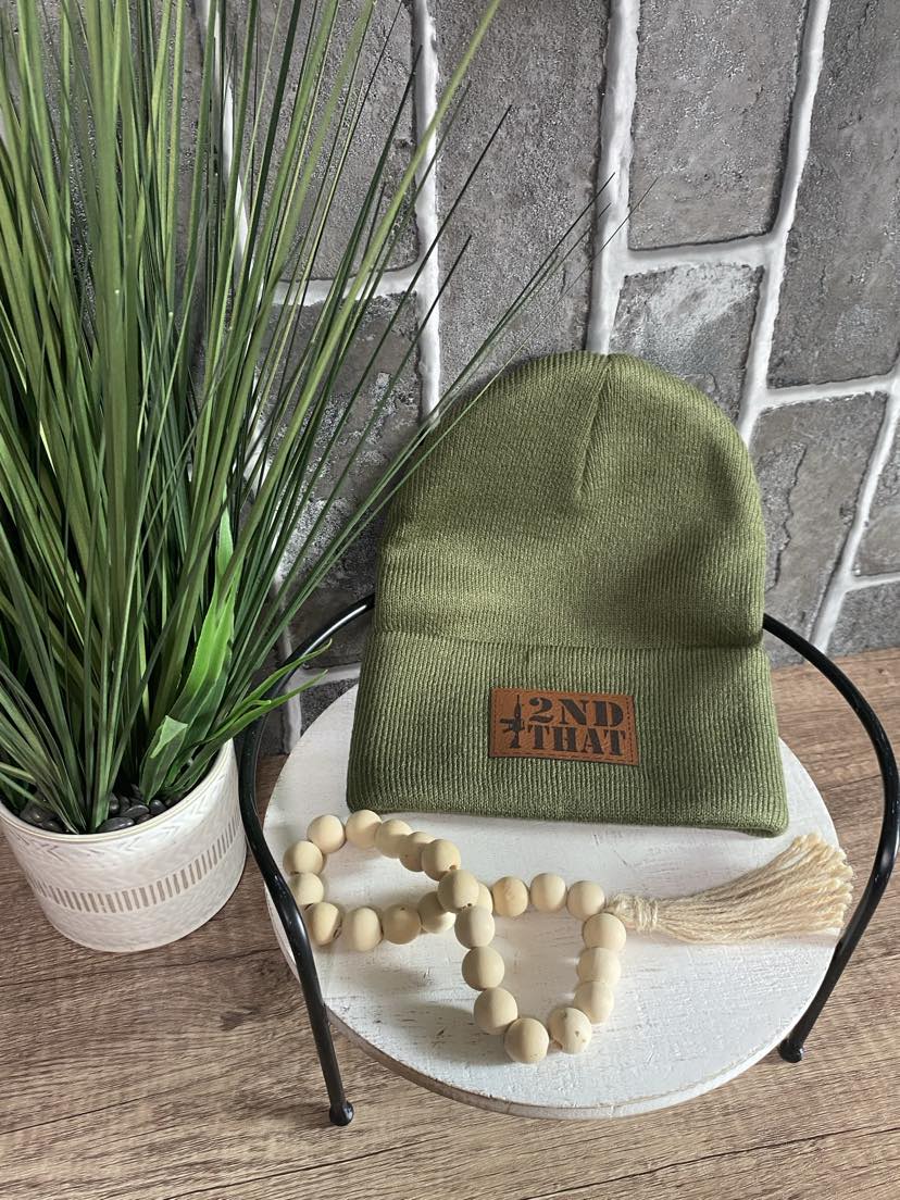I 2nd That Leather Patch Beanie