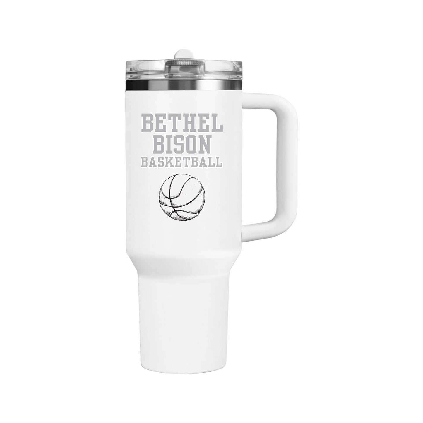 Bethel Bison Basketball 24oz Engraved Water Bottle