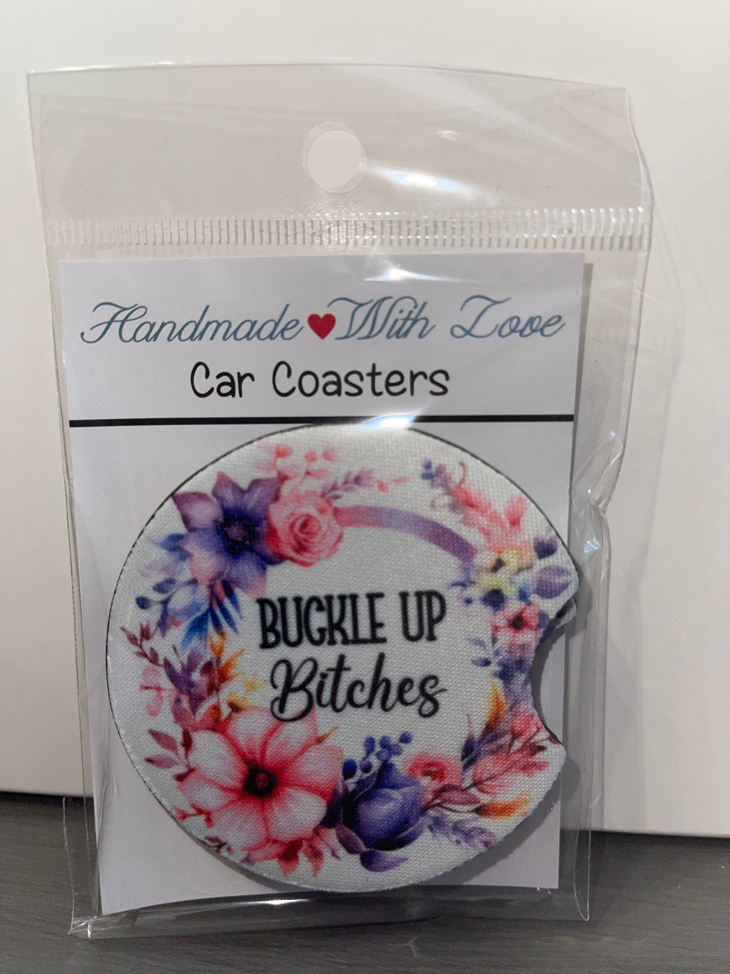 Car Coasters Buckle Up Bitches
