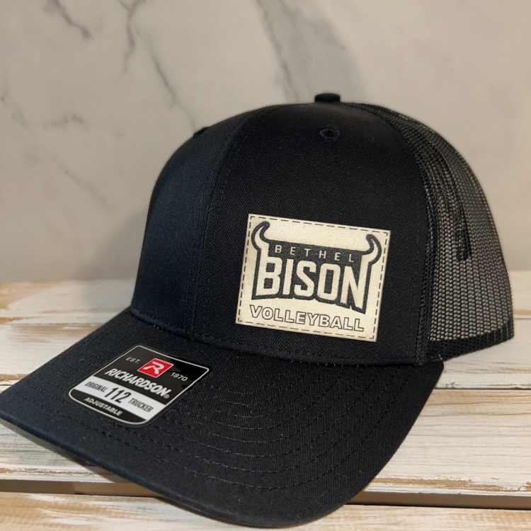 Black Trucker Patch Hat