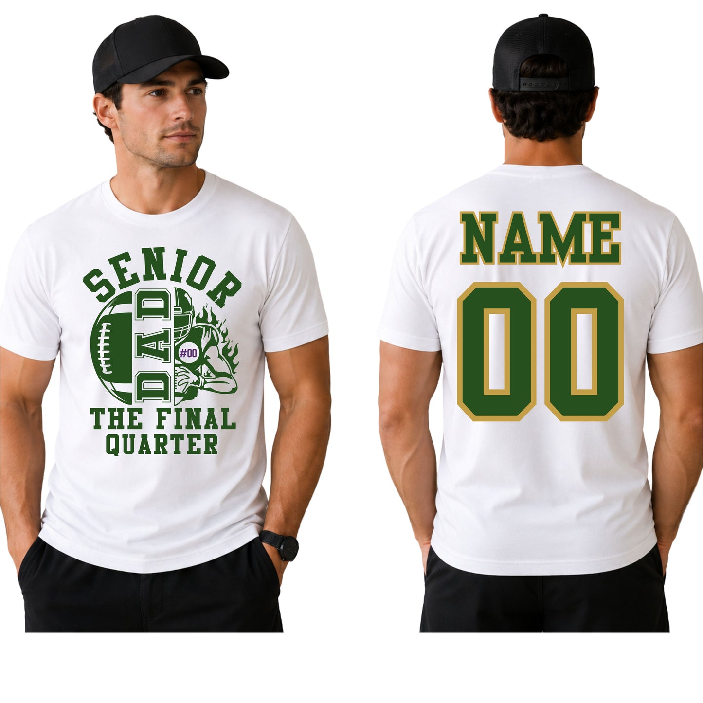 Proud Senior Dad-(includes custom name/number)