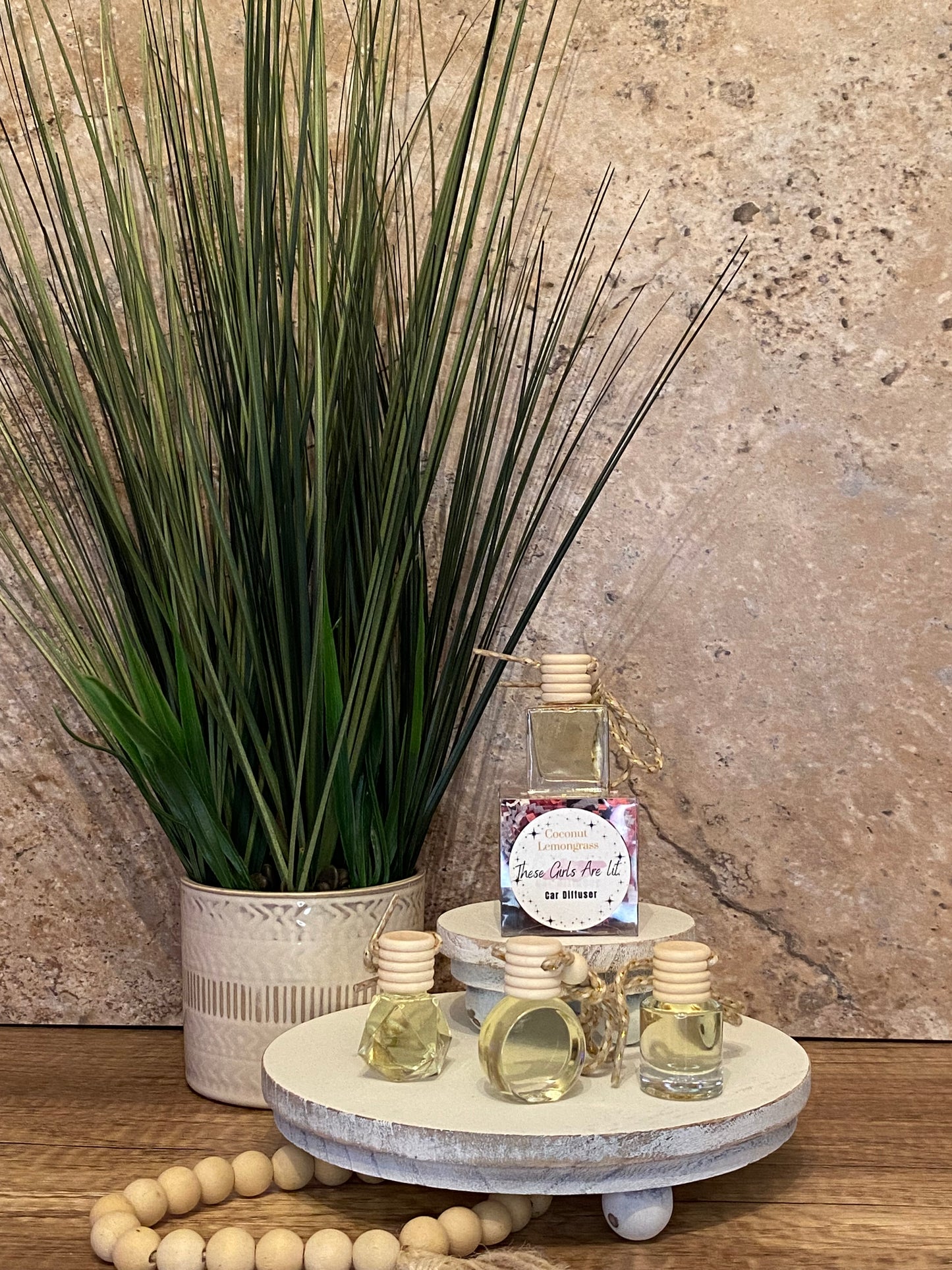 Hanging Car Diffuser Coconut Lemongrass