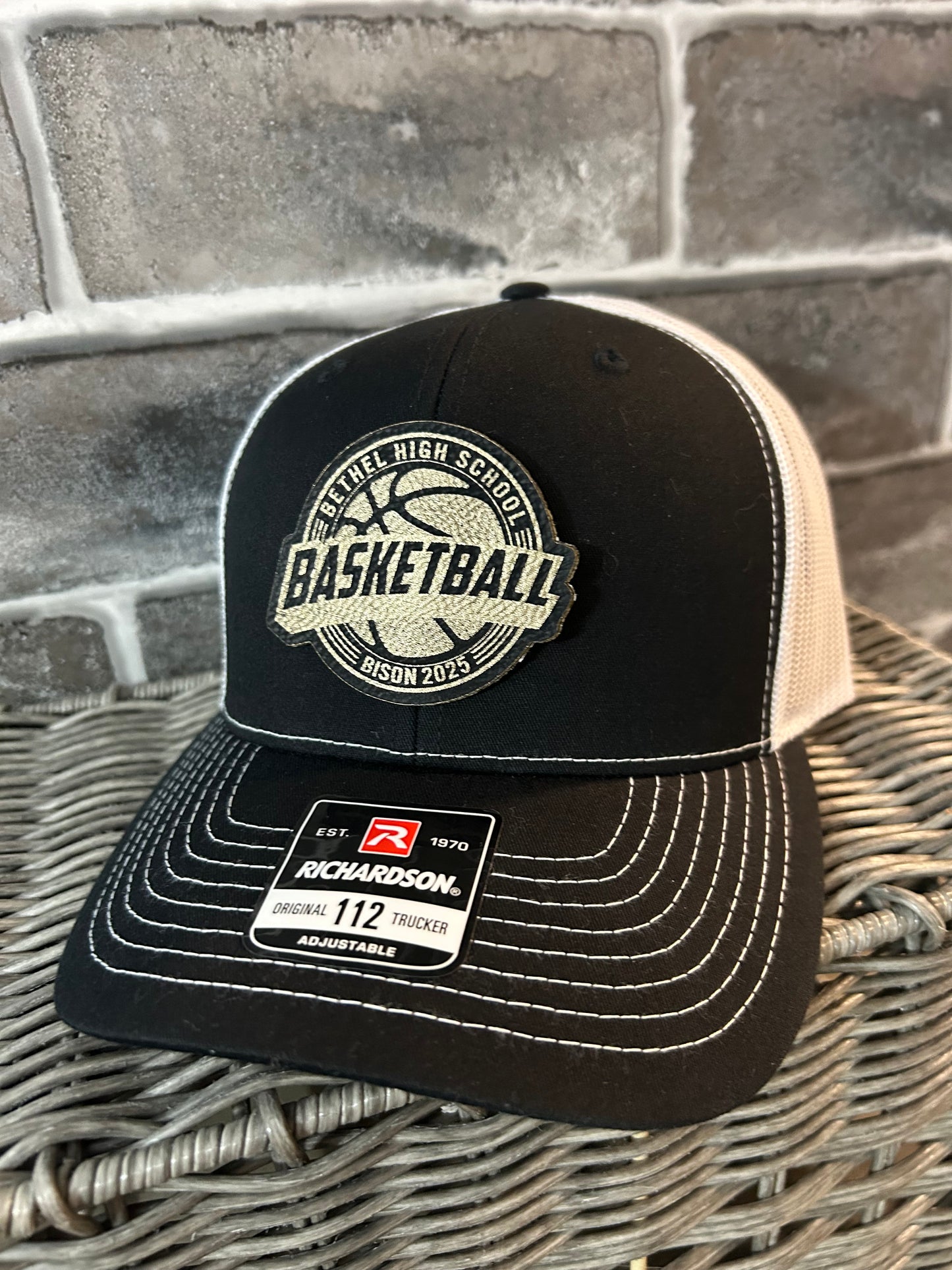 Trucker Hat - Retro Black & Gold Patch