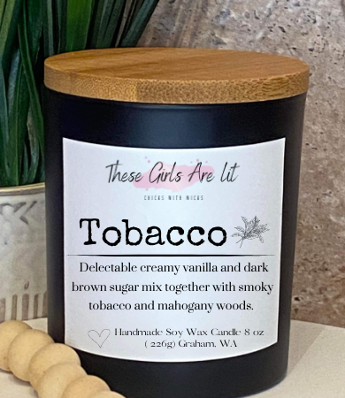 9 oz Glass Tobacco Candle