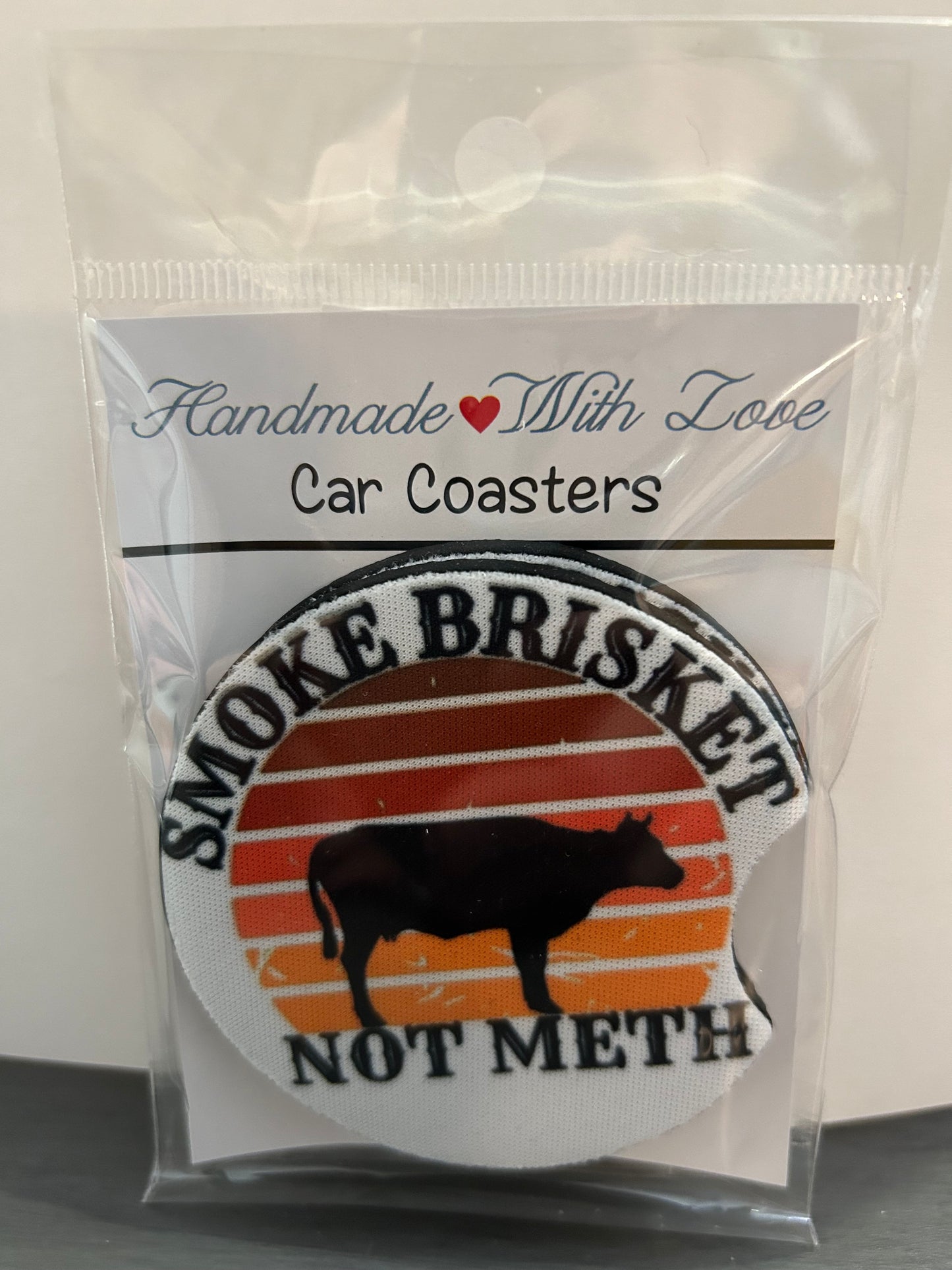 Car Coaster Smoke Brisket