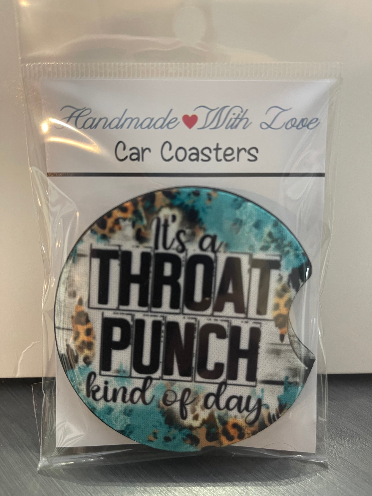 Car Coasters Throat Punch