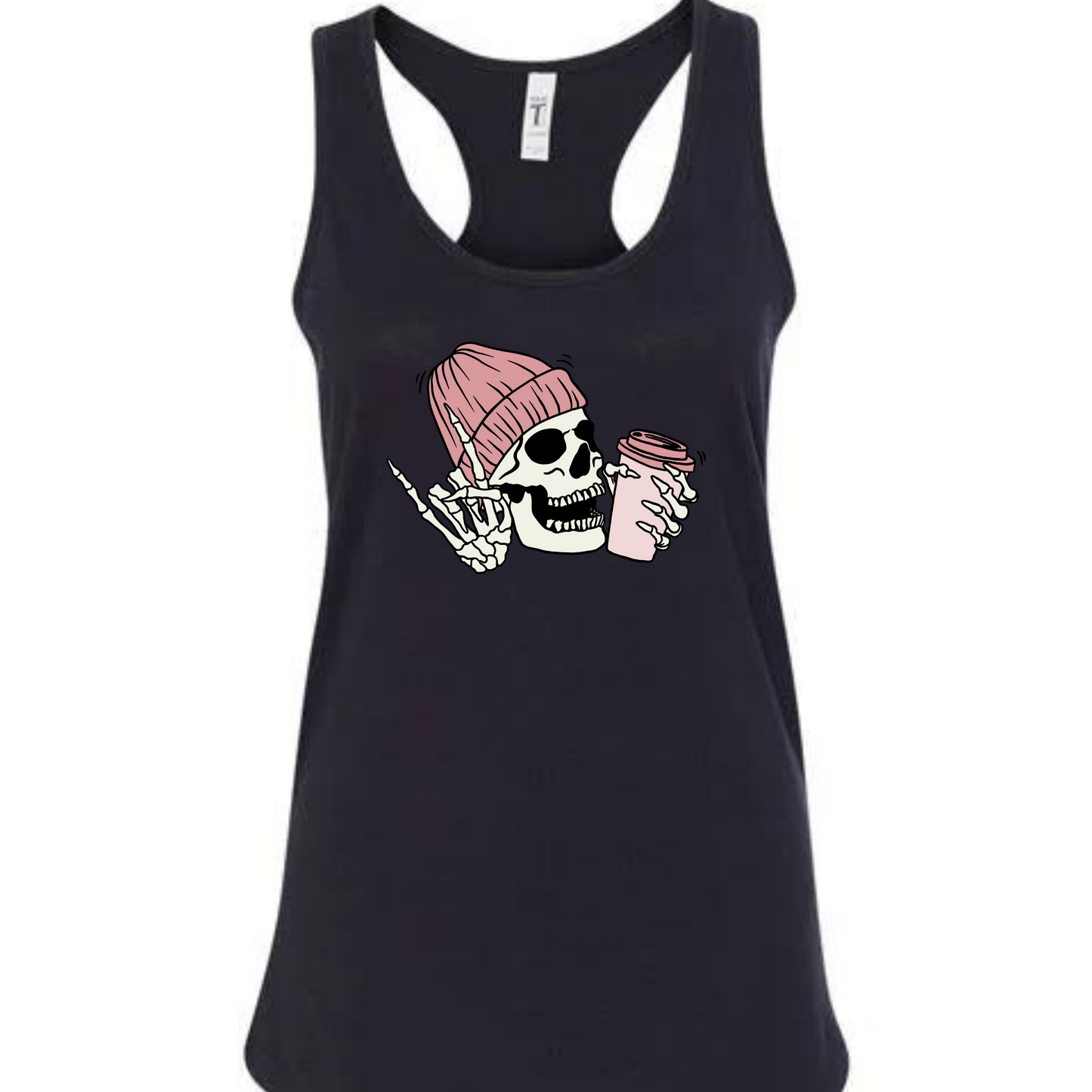 Skull & Coffee Racerback Tank