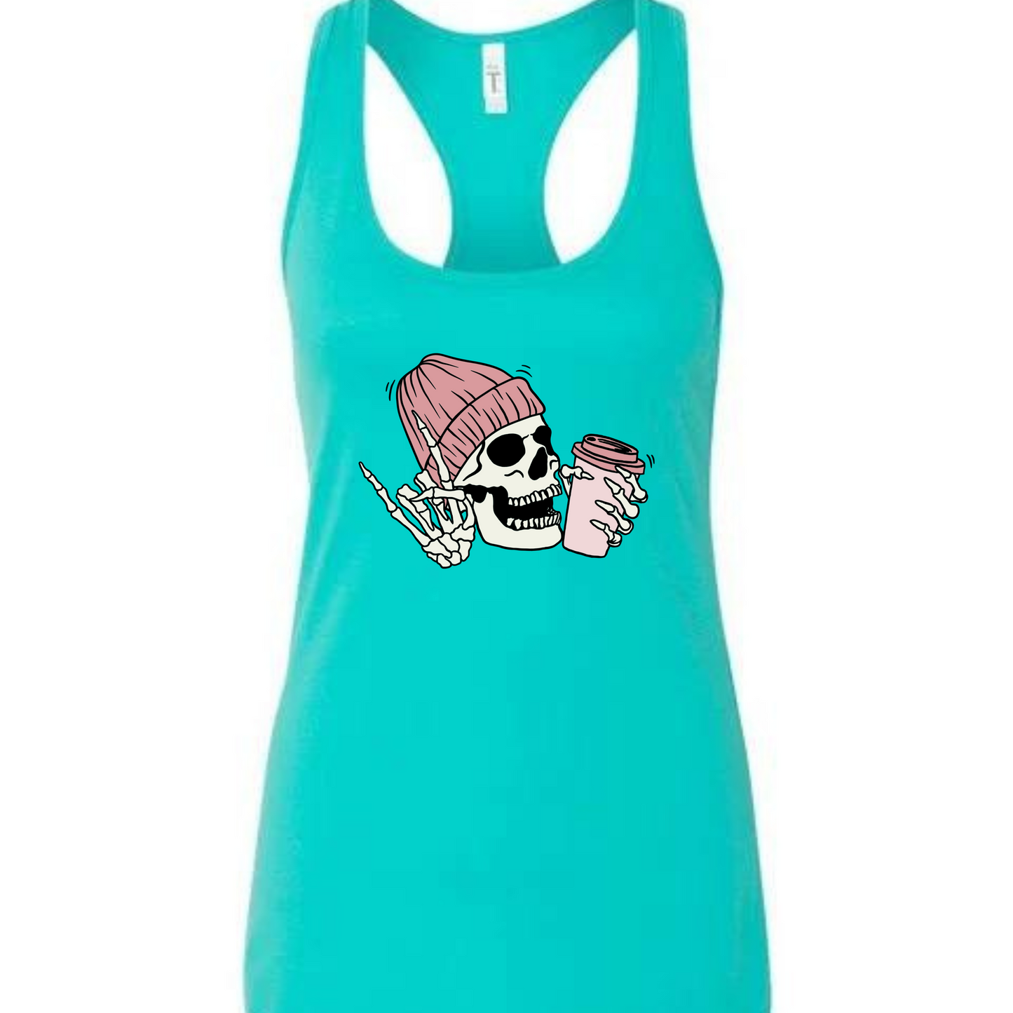 Skull & Coffee Racerback Tank