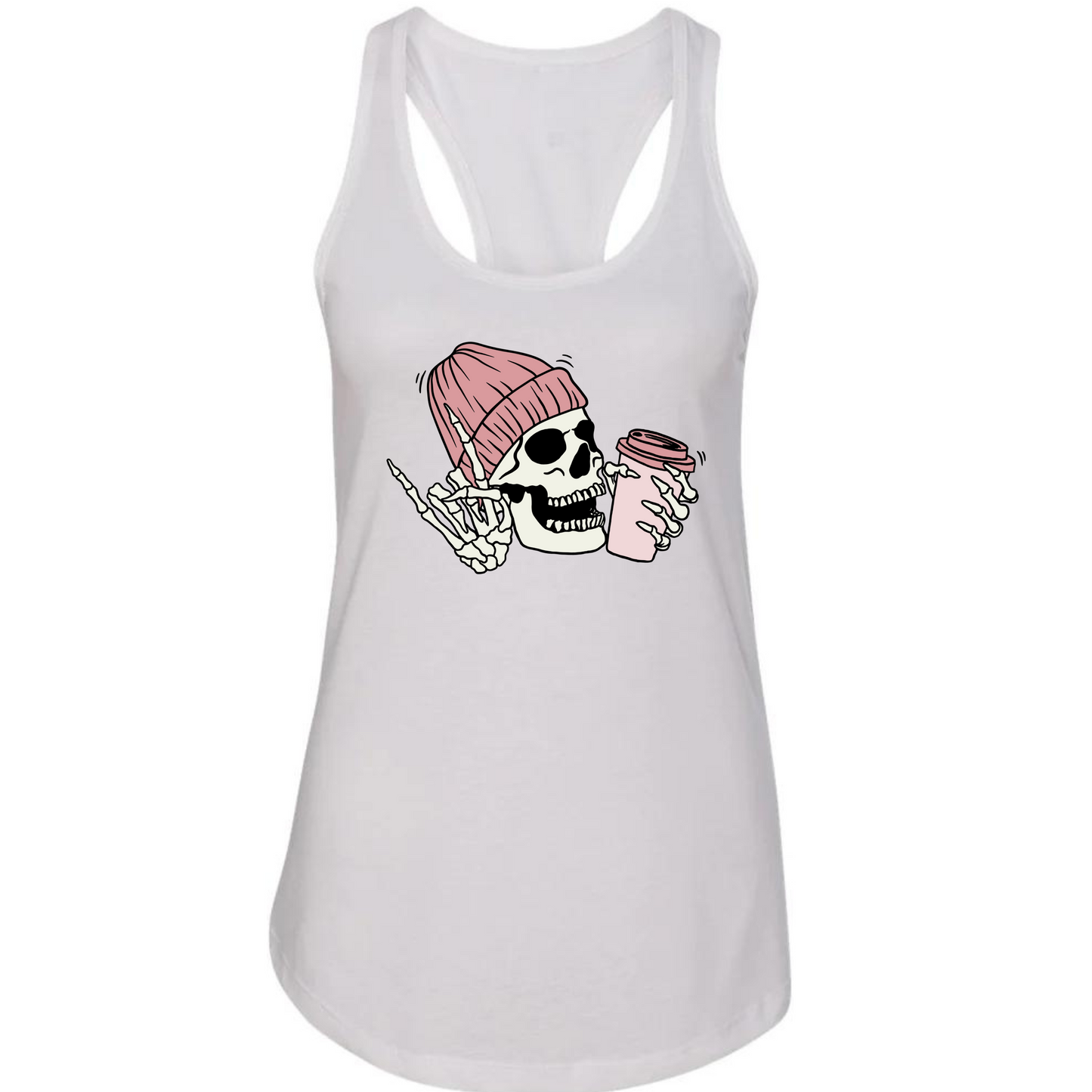 Skull & Coffee Racerback Tank