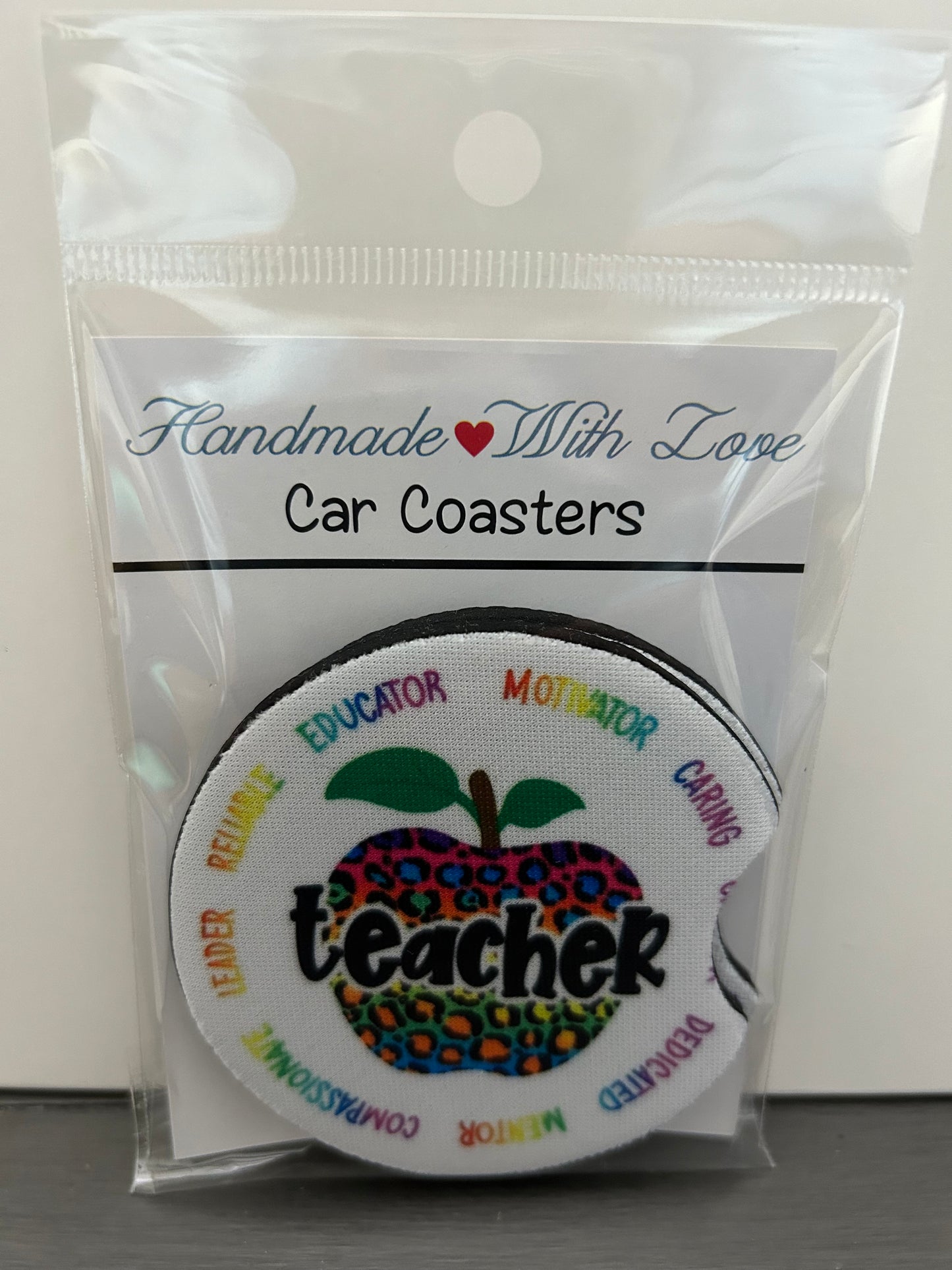 Car Coaster Teacher Colorful