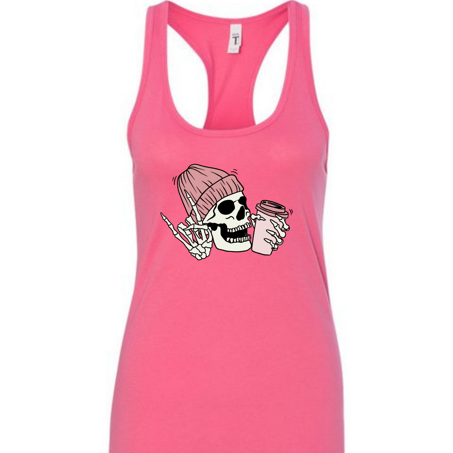 Skull & Coffee Racerback Tank