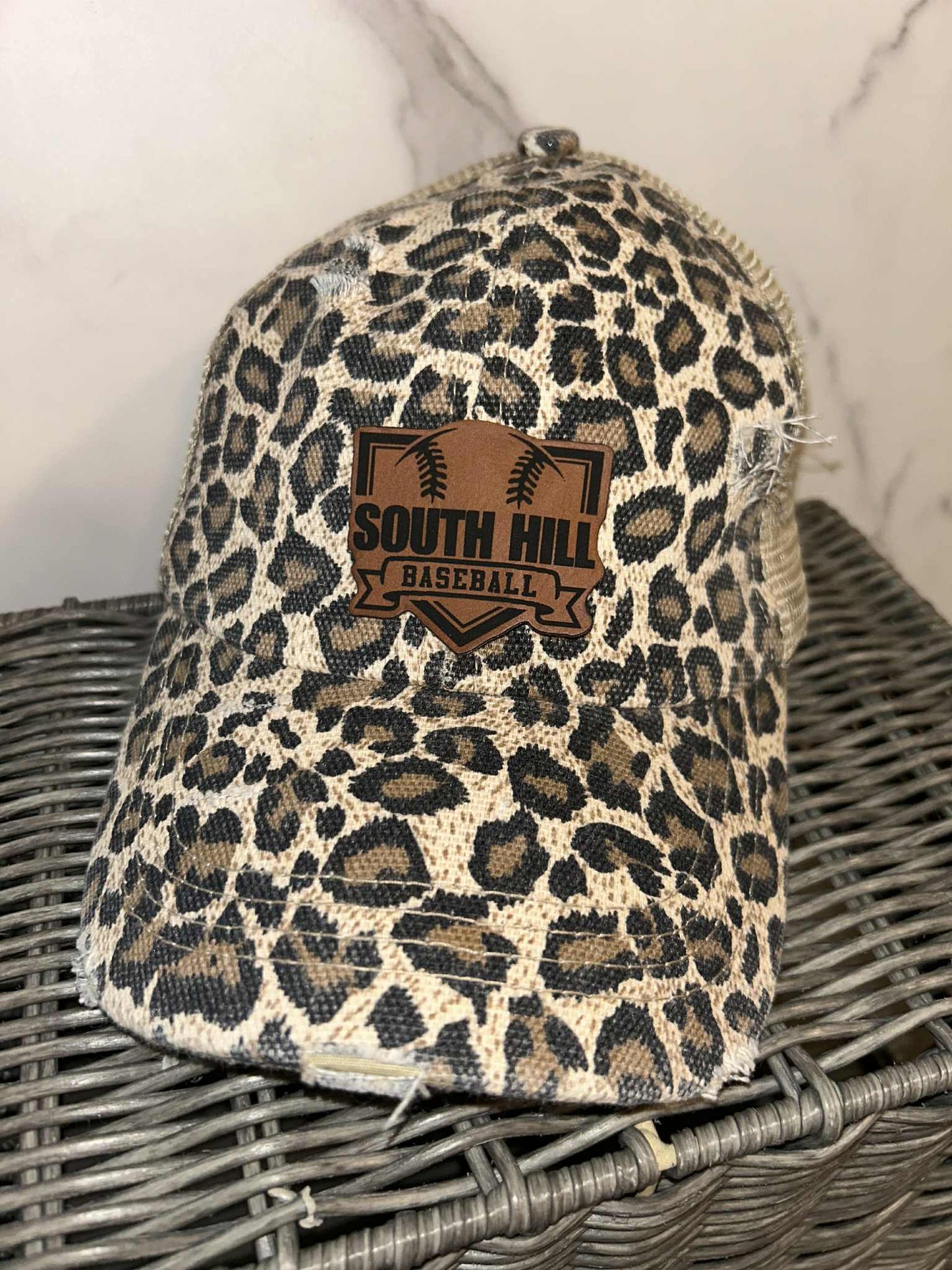 Leopard Adjustable Ponytail Hat