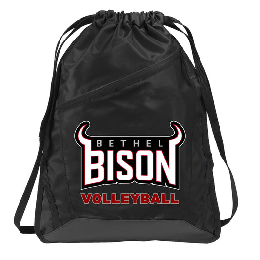 Bethel Bison Volleyball Cinch Bag W/Zipper Style 2