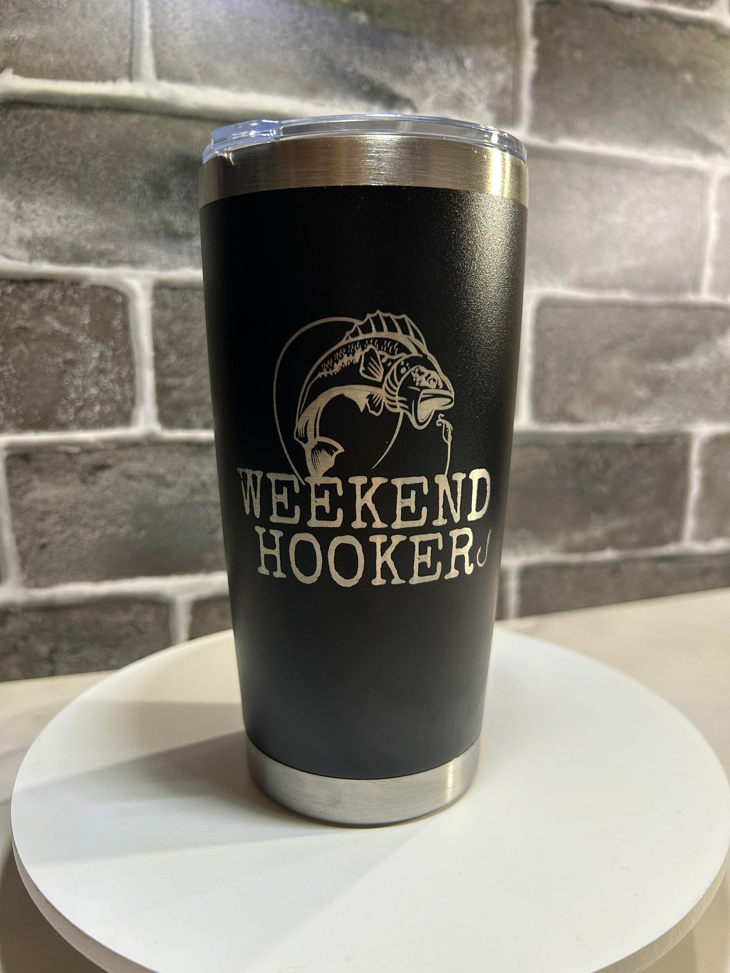 20 oz Weekend Hooker Etched Tumbler