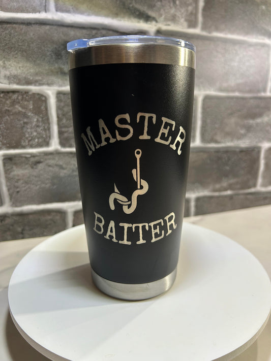 20 oz Master Baiter Etched Tumbler