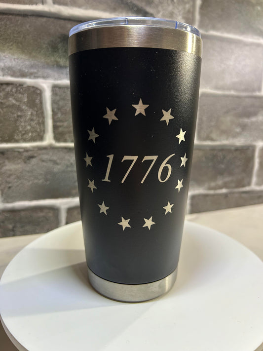 20 oz 1776 Etched Tumbler