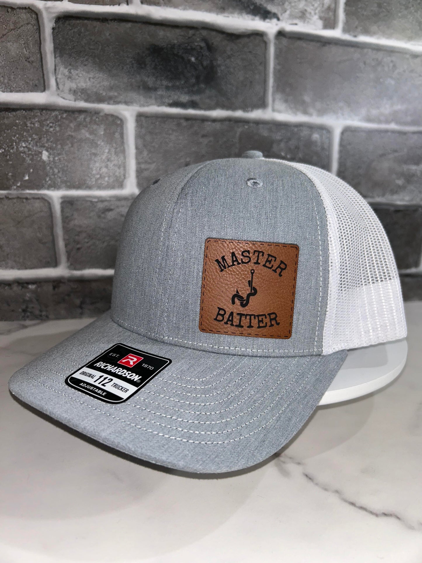 Master Baiter Leather Patch Hats