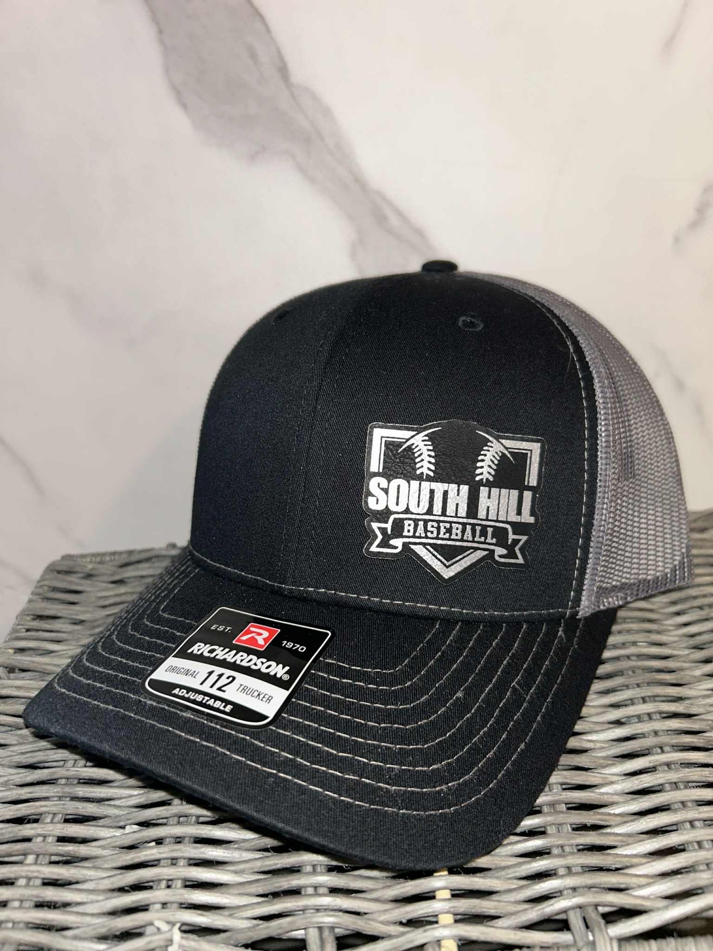 SHLL Diamond Black/Charcoal Adjustable Trucker Hat