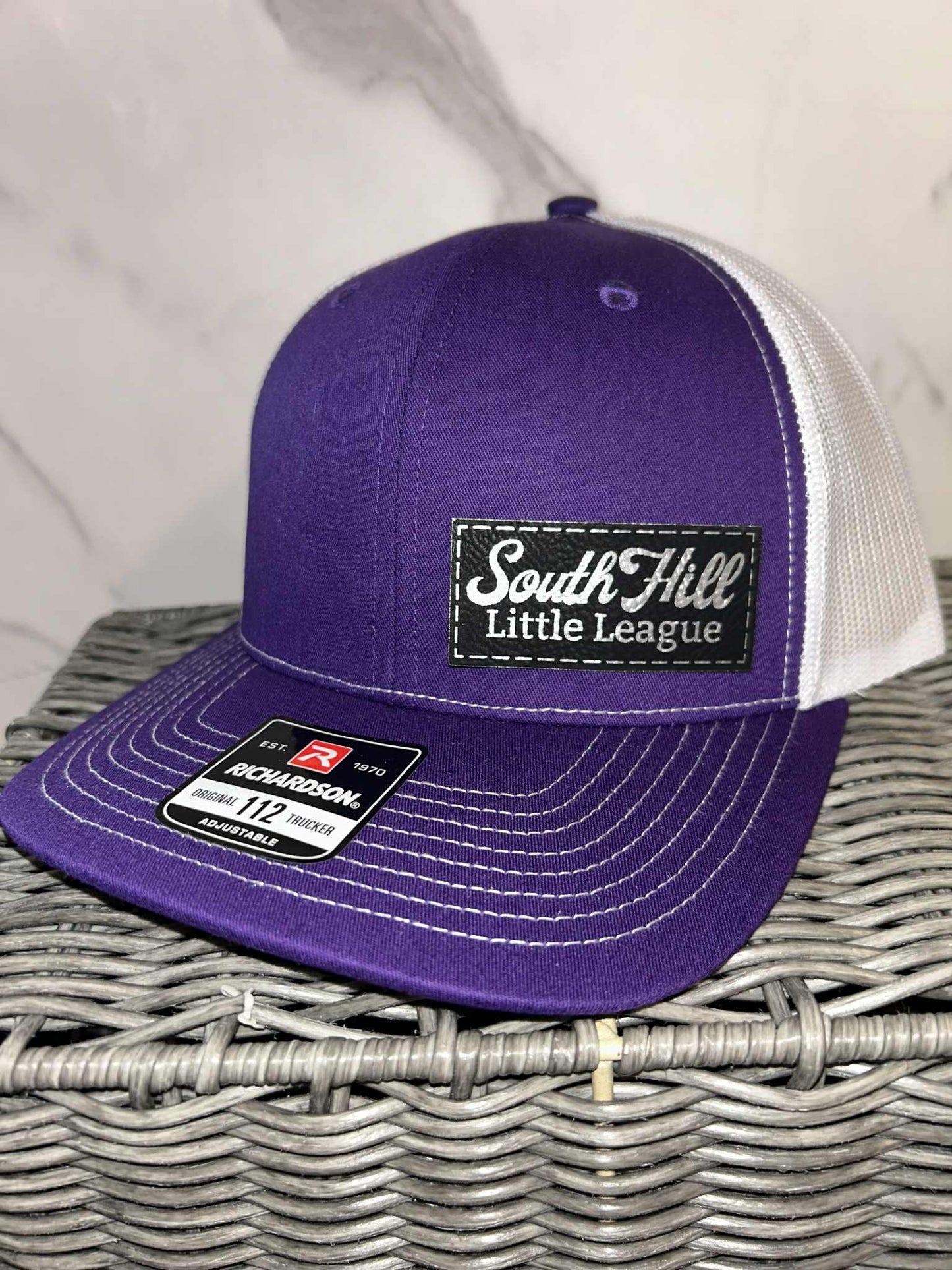 Purple/White Adjustable Trucker Hat