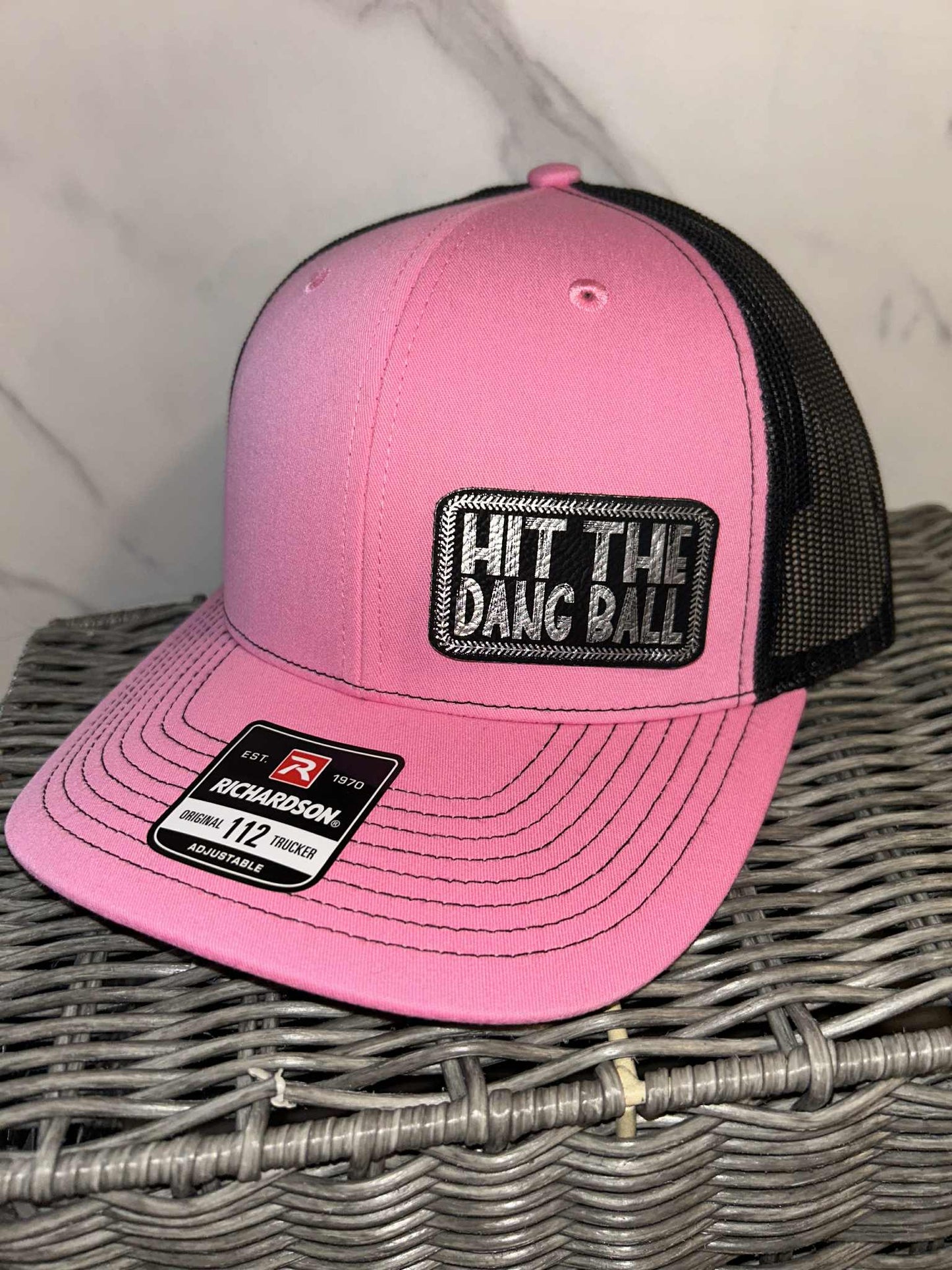 Hot Pink/Black Adjustable Trucker Hat