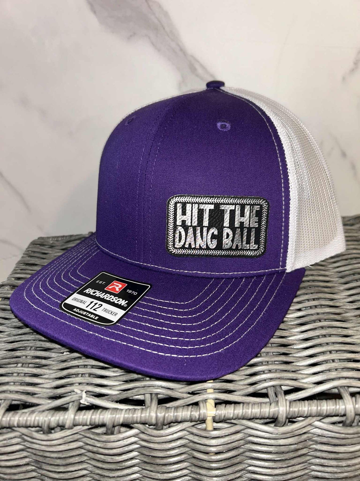 Purple/White Adjustable Trucker Hat
