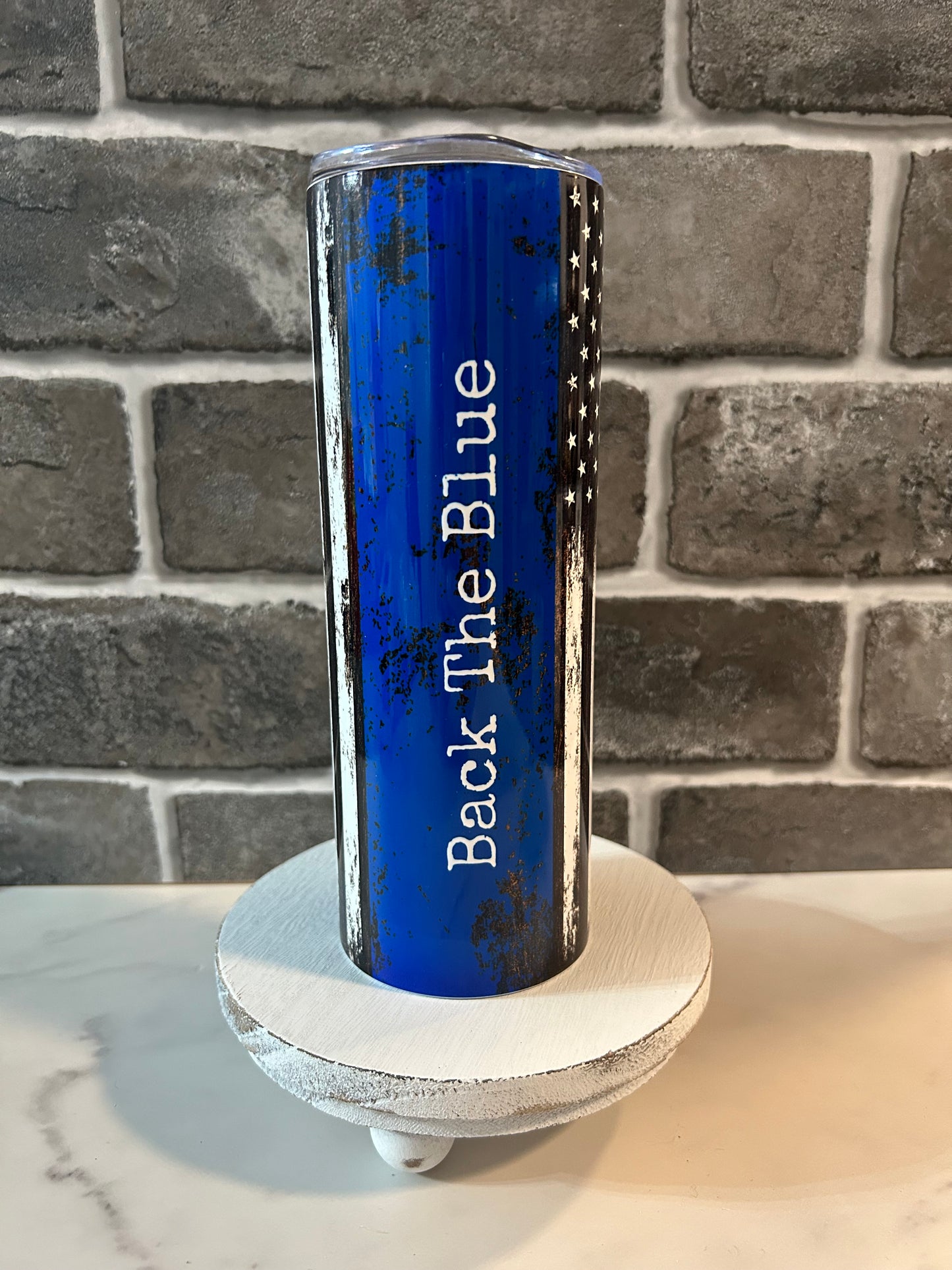 20 oz Back The Blue Tumbler