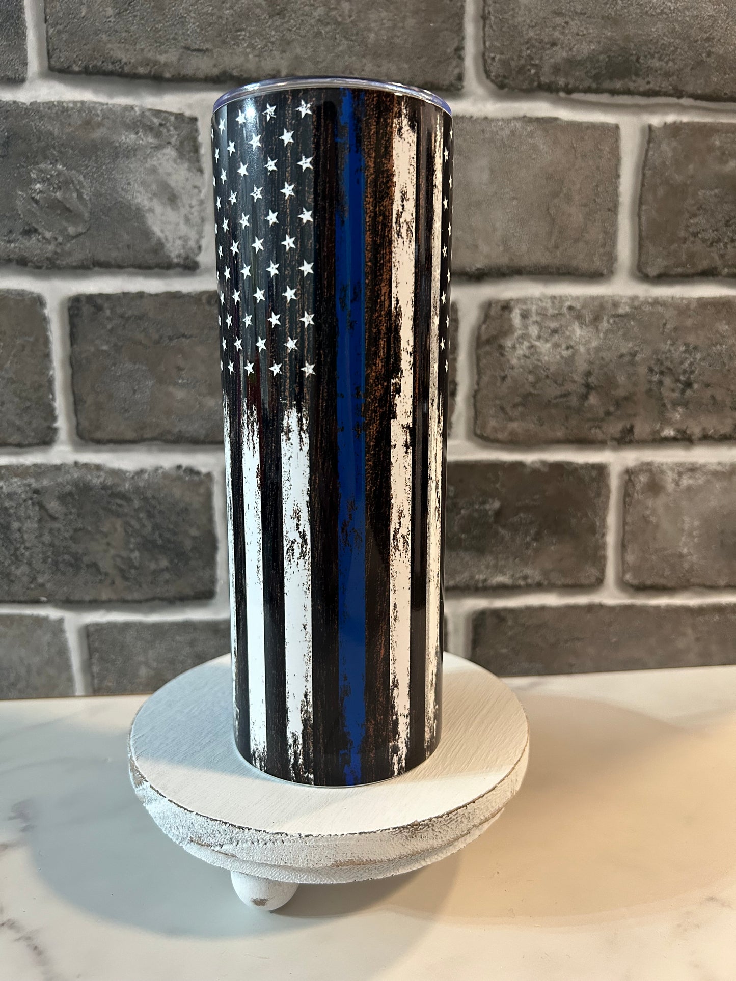 20 oz Back The Blue Tumbler