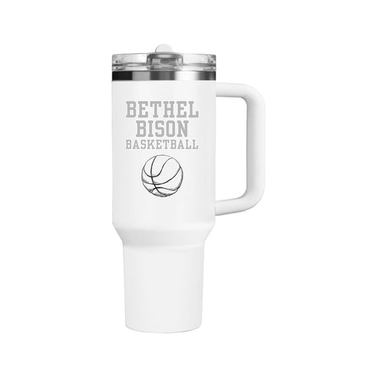 Bethel Bison Basketball 24oz Engraved Water Bottle