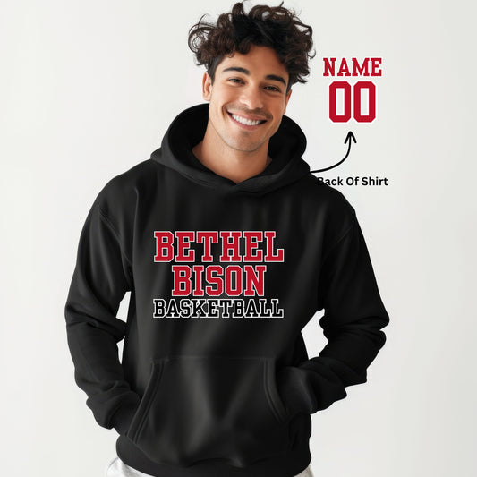 Bethel Bison Basketball - Tee, Crewneck Sweatshirt Or Hoodie