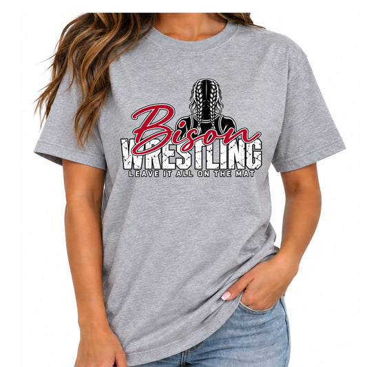 Bison Wrestling Unstoppable Tee