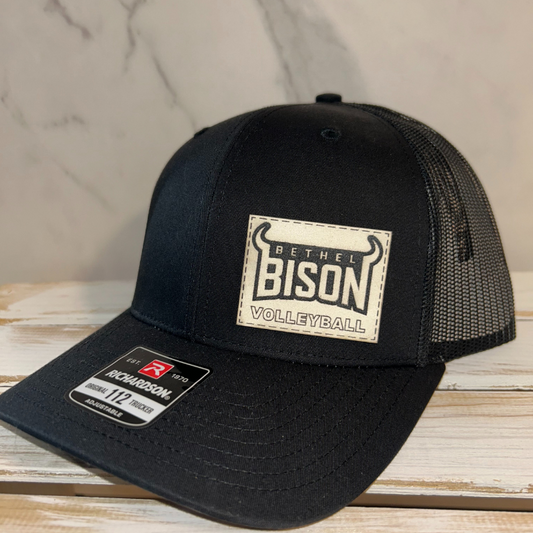 Black Trucker Patch Hat