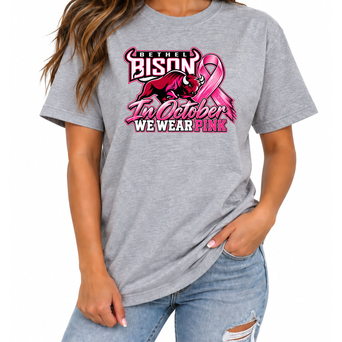 Bethel Bison- In October We Wear Pink