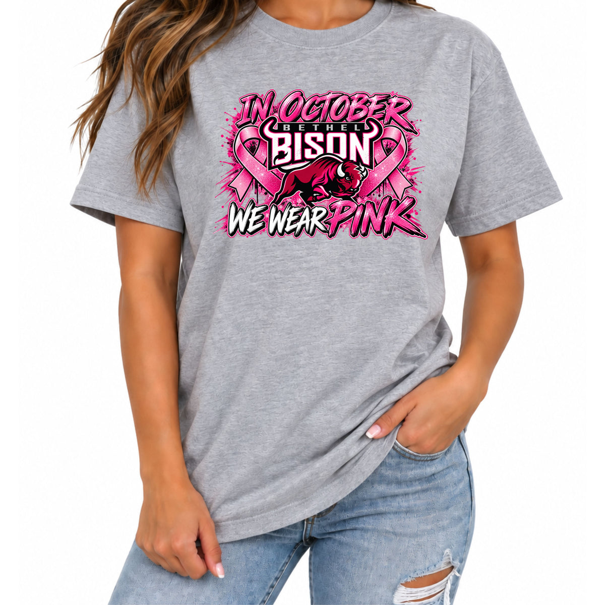 Bethel Bison- In October We Wear Pink