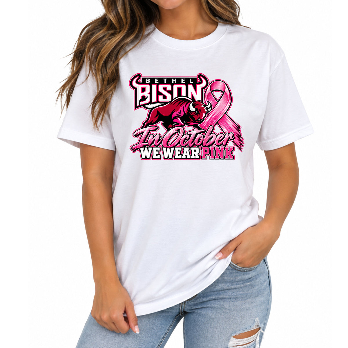 Bethel Bison- In October We Wear Pink