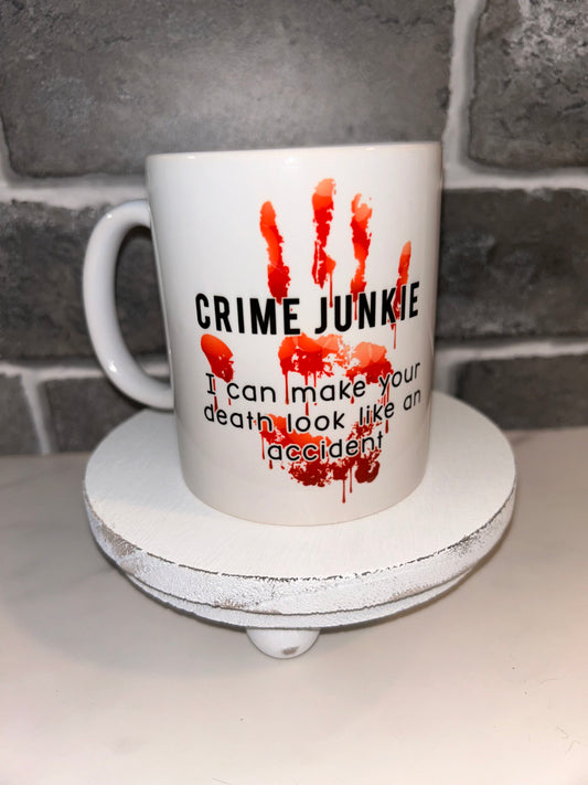 11 oz Crime Junkie Ceramic Mug