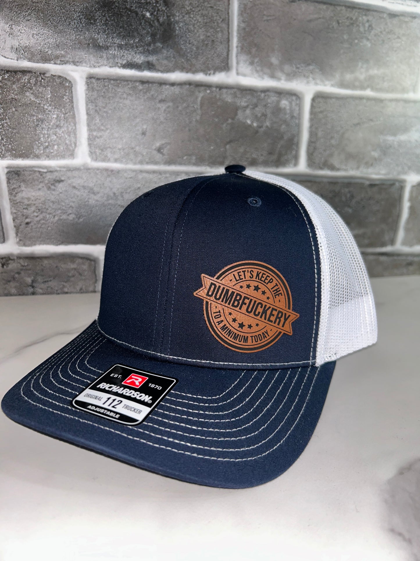 Dumbfuckery Leather Patch Hat