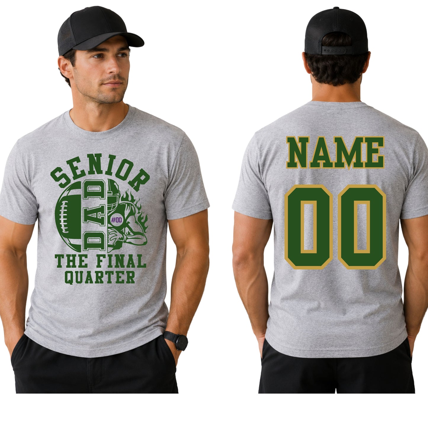 Proud Senior Dad-(includes custom name/number)