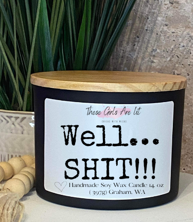 14 oz Glass Butt Naked Candle