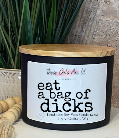 14 oz Glass Butt Naked Candle