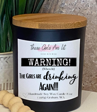 8 oz Glass French Vanilla Latte' Candle