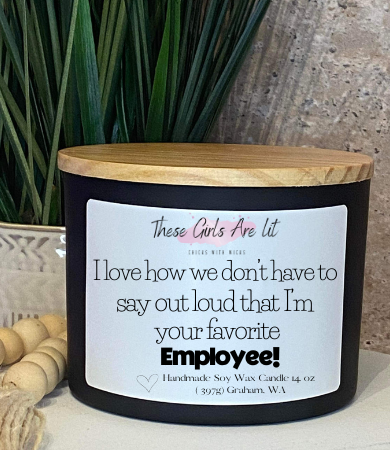 14 oz Glass Lavender Lemon Candle