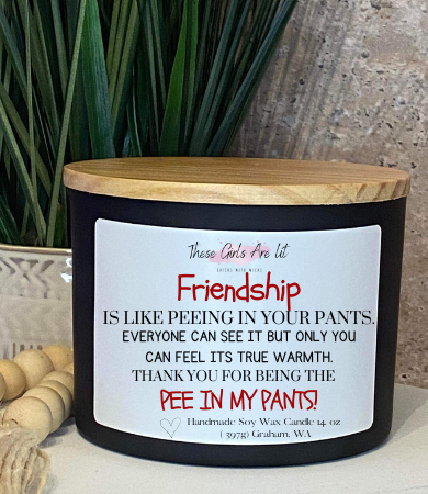 14 oz Glass Butt Naked Candle