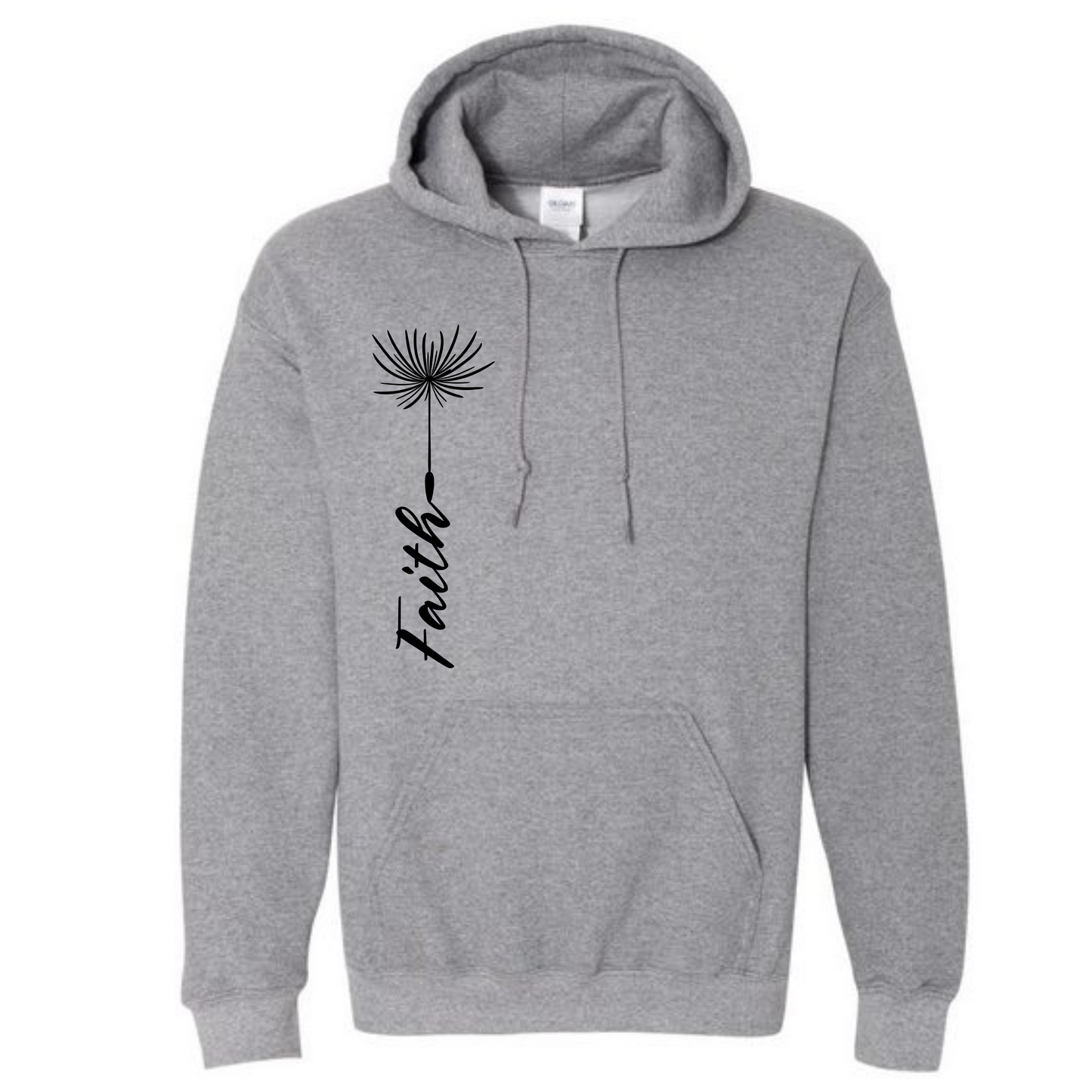 Faith Dandelion Long Sleeve Hooded Sweatshirt