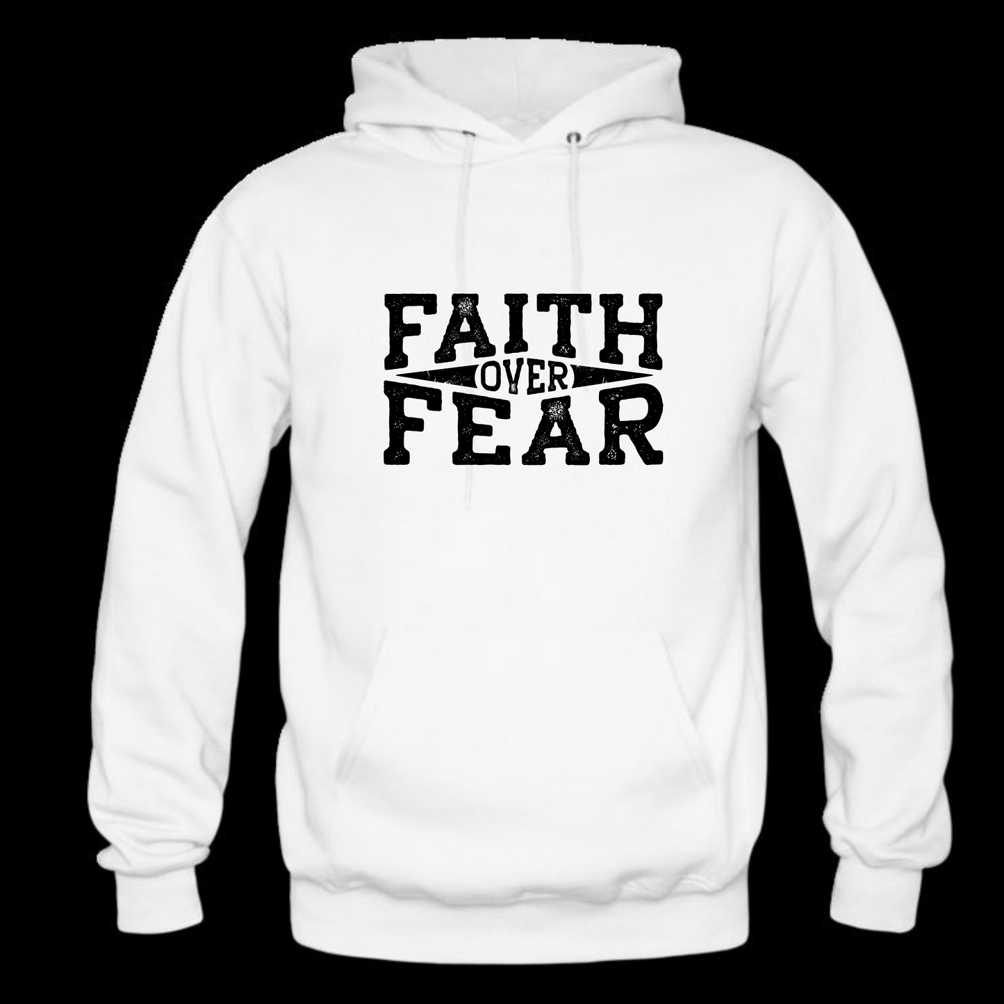 Faith Over Fear Long Sleeve Hooded Sweatshirt