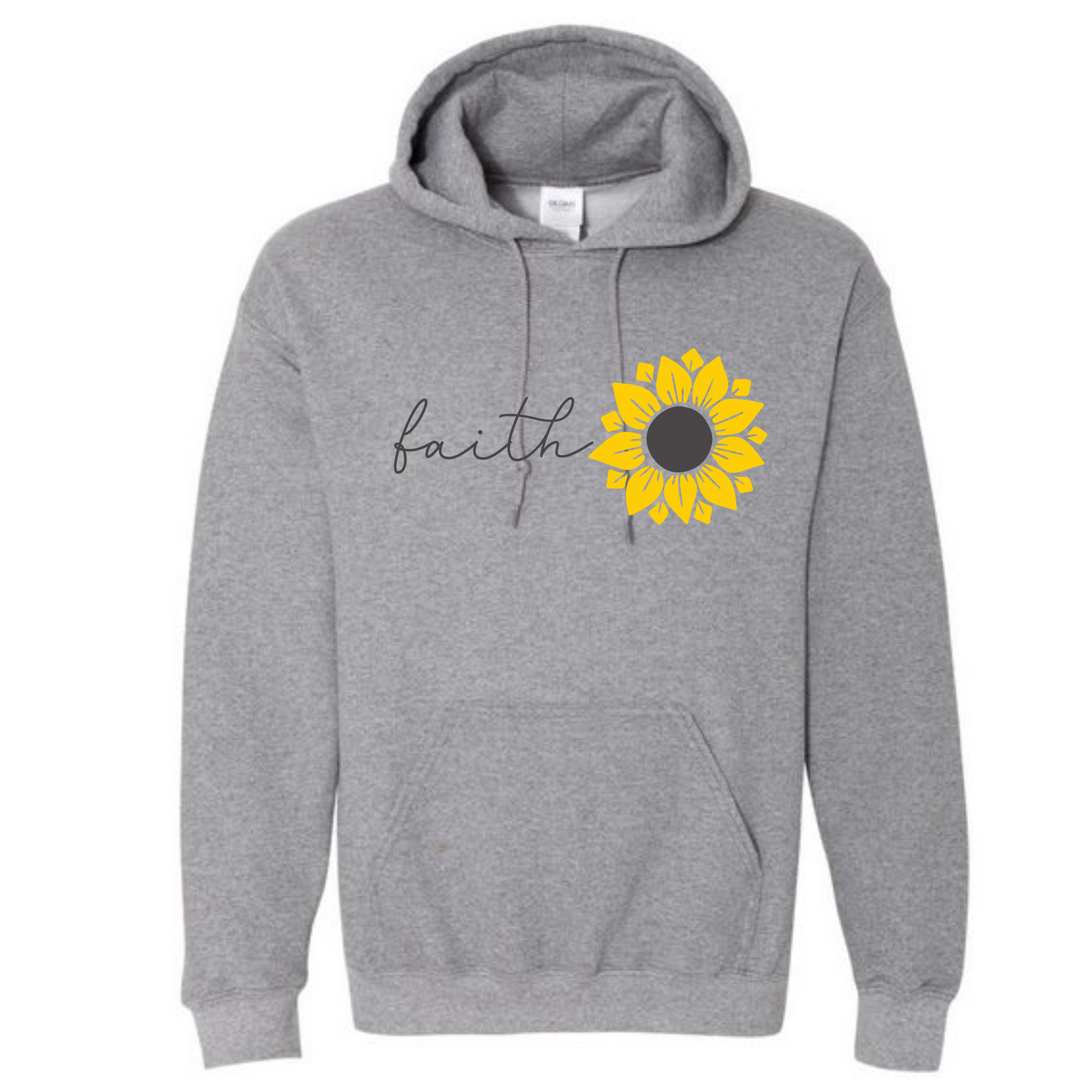 Faith Sunflower Long Sleeve Hooded Sweatshirt